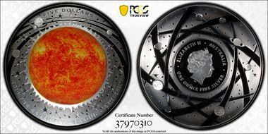 2019 $5 The Sun PR70DCAM