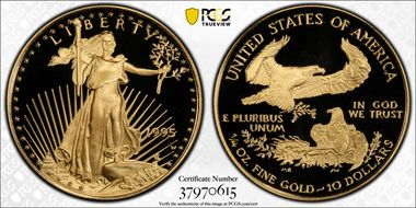 1995-W $10 Gold Eagle PR69DCAM