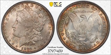1878 8TF $1 VAM 14 Chip in Ear MS63