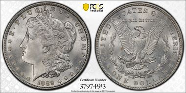 1889 $1 VAM 16, Doubled Ear MS66