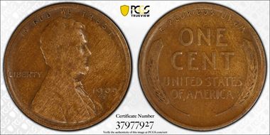 1909-S 1C Lincoln F15BN