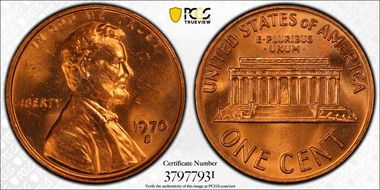 1970-S 1C Large Date MS62RD