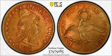 1797 $10 Small Eagle XF45+ 