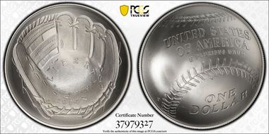 2014-P $1 Baseball Hall of Fame MS69