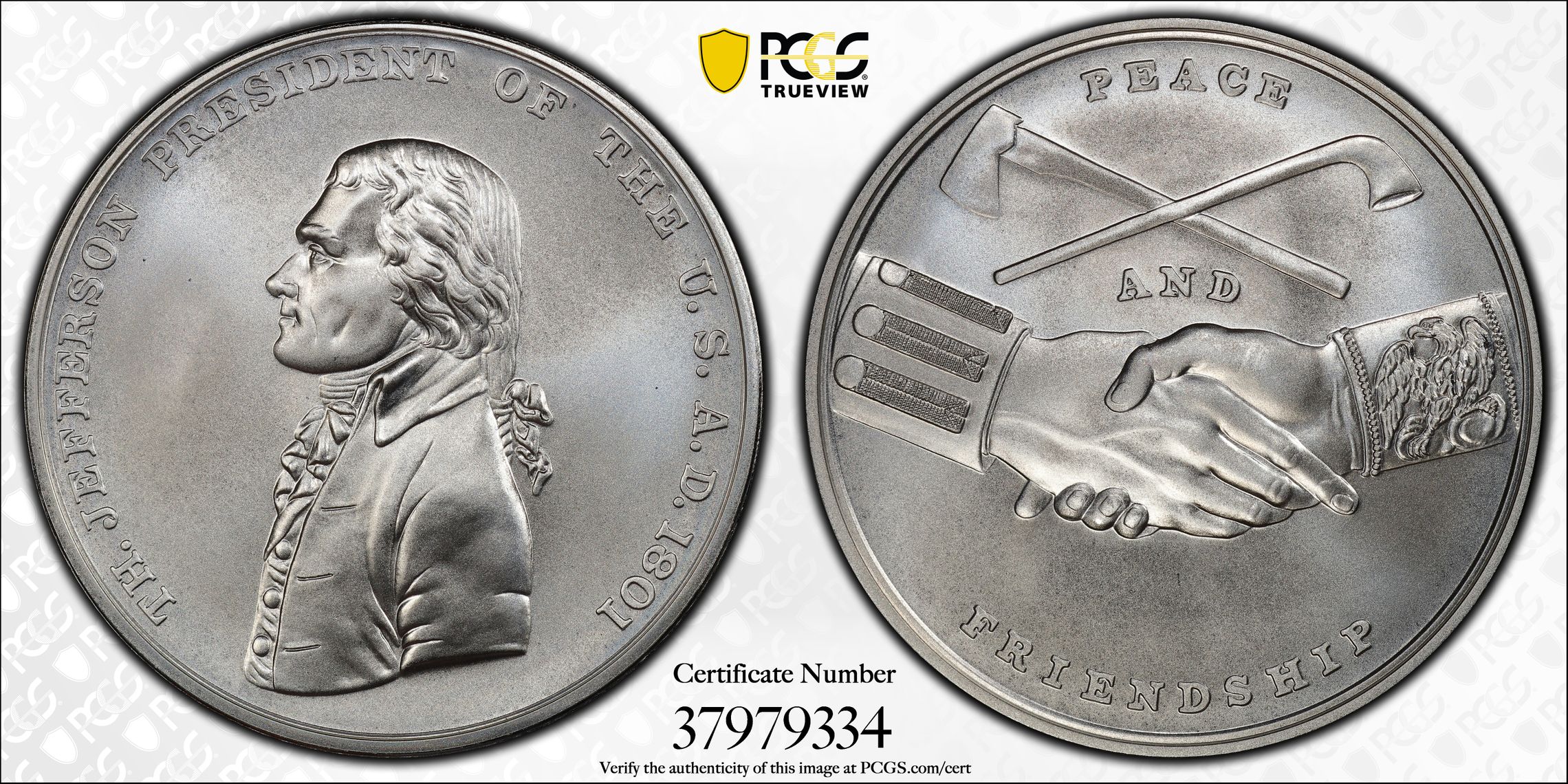 PCGS Certificate Verification Coin Details for Cert #37979334