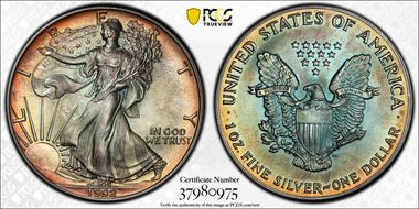1992 $1 Silver Eagle MS67