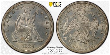 1887 25C MS66