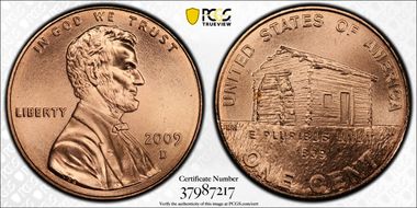 2009-D 1C Lincoln-Early Childhood Satin Finish SP69RD