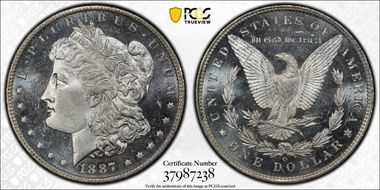 1887-O $1 MS65+ DMPL