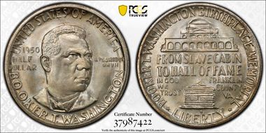 1950-S 50C Booker T. Washington MS67