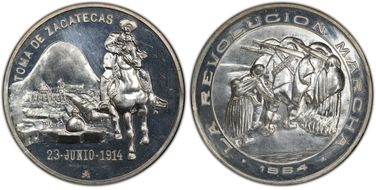 1964-Mo Medal Grove-912a Battle of Zacatecas Ag MS63