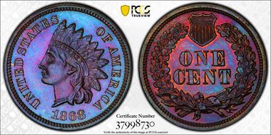 1868 1C PR65BN