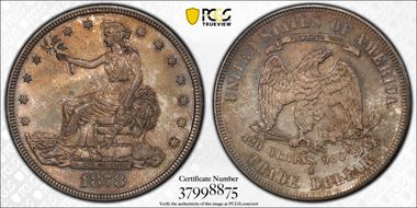 1878-S T$1 Trade MS64+