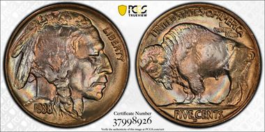 1938-D/D 5C Buffalo MS67+