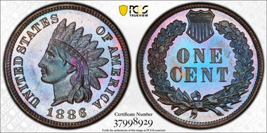 1886 1C Type 1 PR67BN