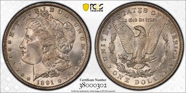 1891 $1 MS65