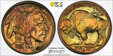 1938-D/D 5C Buffalo MS67+