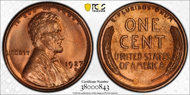 1927-S 1C MS65RD
