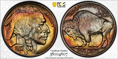 1938-D 5C Buffalo MS67+