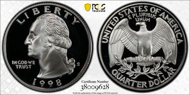 1998-S 25C Silver PR70DCAM