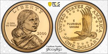 2000-S SAC$1 PR70DCAM