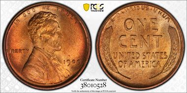 1909 1C Lincoln MS67RD