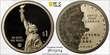 2019-S $1 American Innovation DE Cannon Cannon Classifying the Stars First Strike PR70DCAM