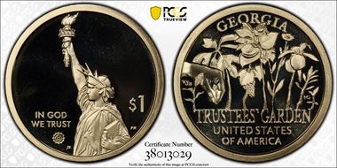 2019-S $1 American Innovation GA Trustees' Garden First Strike PR70DCAM