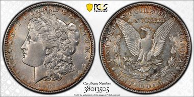 1901 $1 VAM 16 Doubled Ear AU50