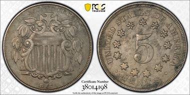 1867 5C No Rays N1