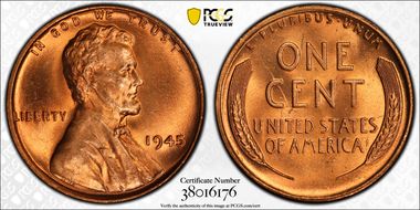 1945 1C MS67+ RD