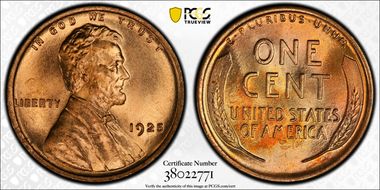 1925 1C MS66RD