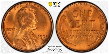 1952-S 1C MS67RD