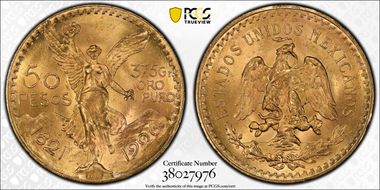 1926 50 Peso KM-481  Au MS64