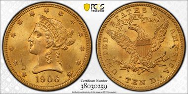 1906-O $10 MS63+