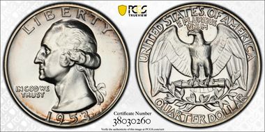 1953 25C Re-engraved TF, FS-901 PR65