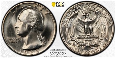 1968-D 25C MS67