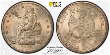 1875-S T$1 Type-I/II MS64