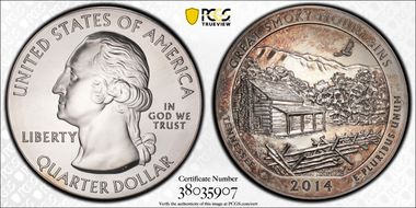 2014 25C Great Smoky Mtns NP 5 oz Silver N1