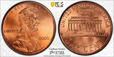 2000 1C "Cheerios" Cent MS67RD