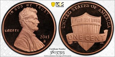 2013-S 1C Shield PR69DCAM