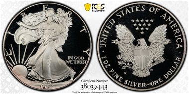 1987-S $1 Silver Eagle PR68DCAM