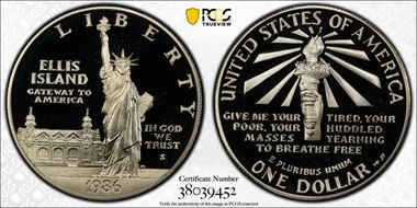 1986-S $1 Statue Of Liberty PR69DCAM