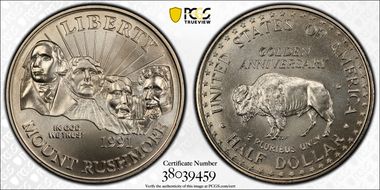 1991-D 50C Mount Rushmore MS69