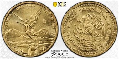 2002-Mo 1/10 oz Libertad Au MS68