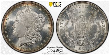 1878 8TF $1 MS64+