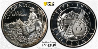 1976-D Medal D1976-1b Colorado Centennial PR67DCAM