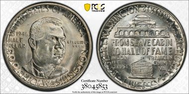 1946-D 50C Booker T. Washington MS66