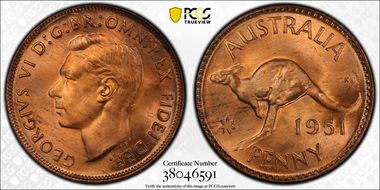 1951 (m) 1D MS65+ RD