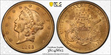 1893 $20 MS64